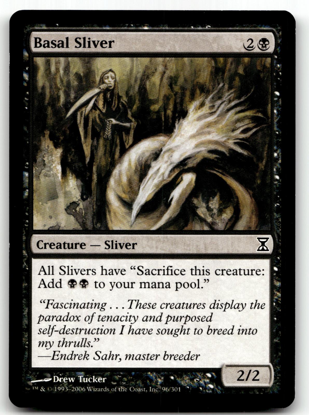 Basal Sliver 96 Common Time Spiral Magic: The Gathering Near Mint