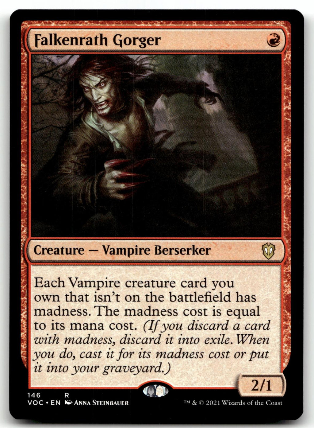 Falkenrath Gorger 146 Commander: Innistrad: Crimson Vow Magic: The Gathering NM