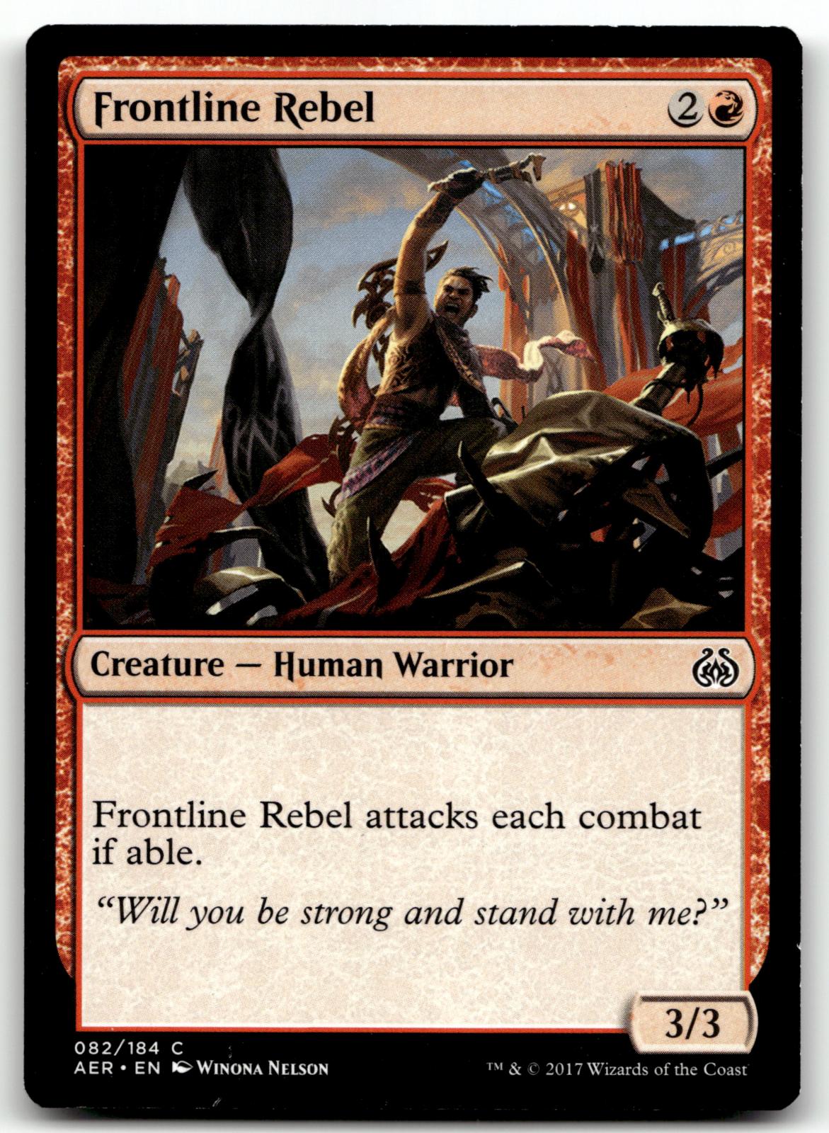 Frontline Rebel 82 Common Aether Revolt Magic: The Gathering Near Mint