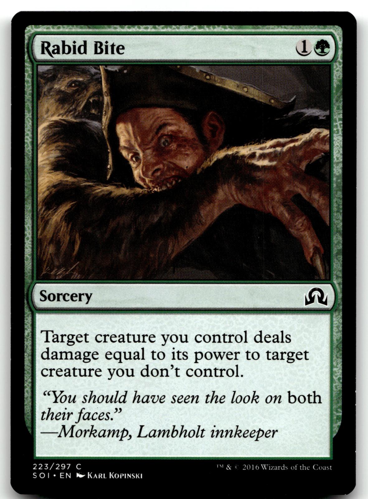 Rabid Bite 223 Common Shadows over Innistrad Magic: The Gathering Near Mint