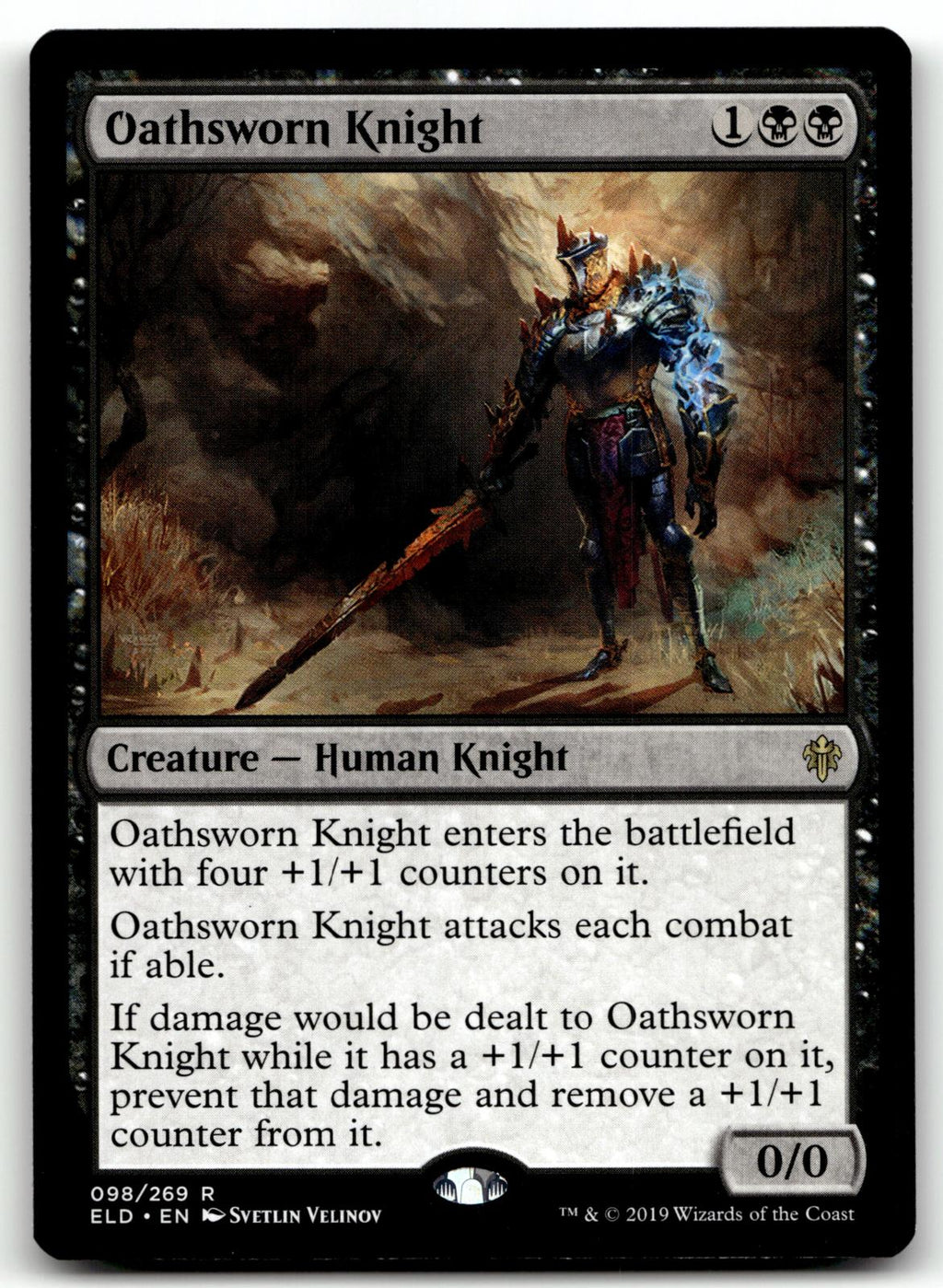 Oathsworn Knight 98 Rare Throne of Eldraine Magic: The Gathering Near Mint