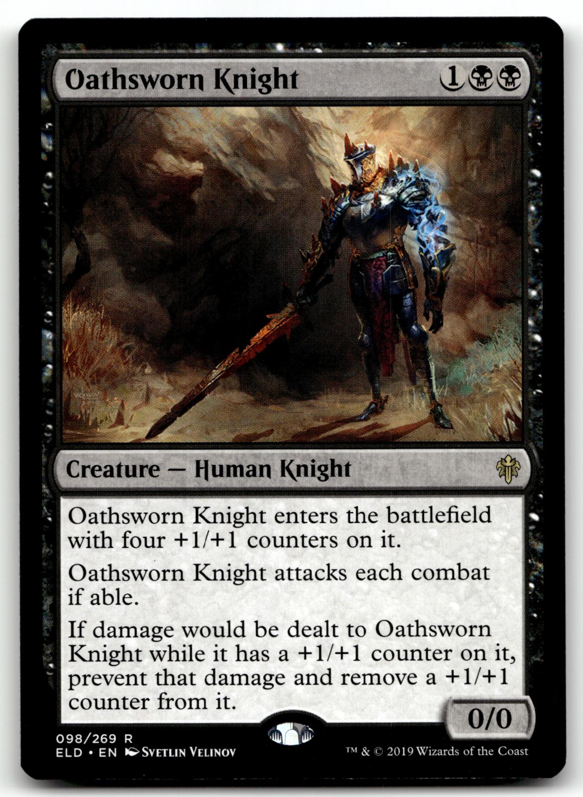 Oathsworn Knight 98 Rare Throne of Eldraine Magic: The Gathering Near Mint