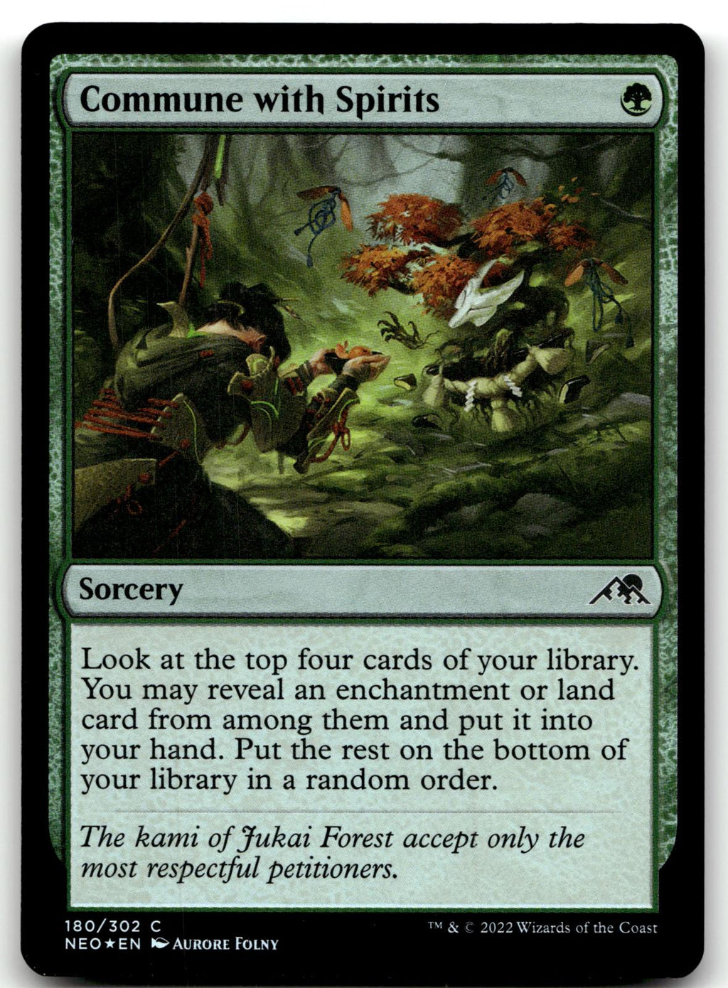 Commune with Spirits 180 Kamigawa: Neon Dynasty Magic: The Gathering Foil NM
