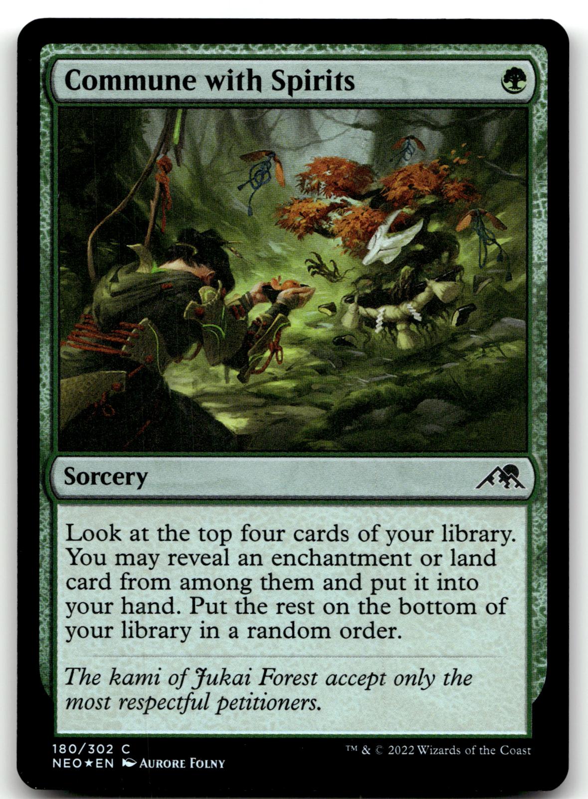 Commune with Spirits 180 Kamigawa: Neon Dynasty Magic: The Gathering Foil NM