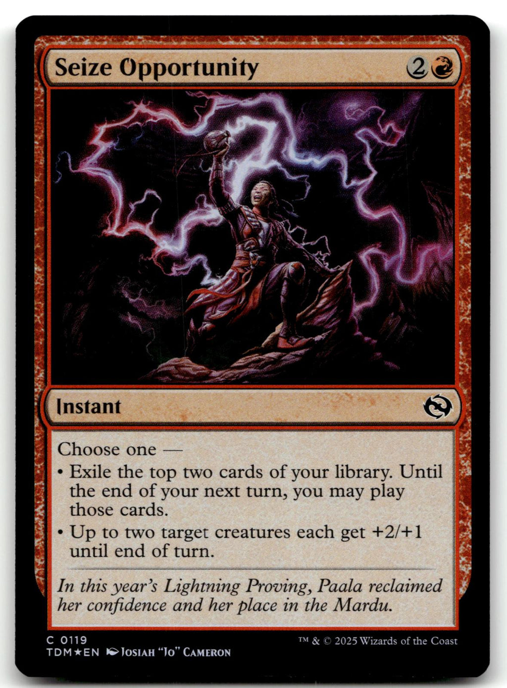 Seize Opportunity 119 Common Tarkir: Dragonstorm Magic: The Gathering Foil NM