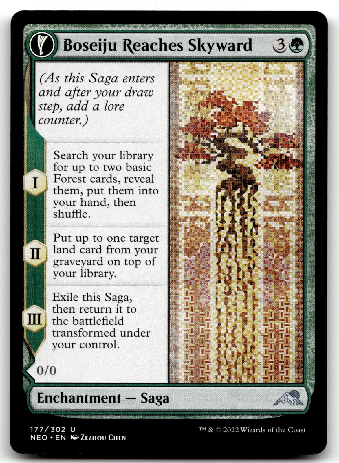 Boseiju Reaches Skyward 177 Kamigawa: Neon Dynasty Magic: The Gathering NM