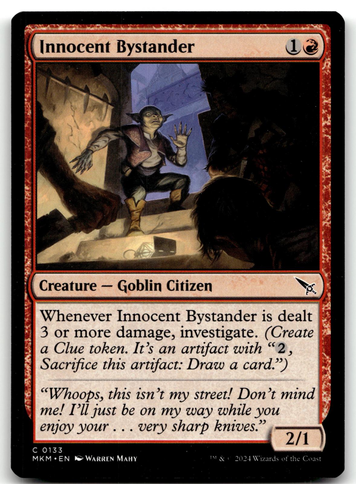 Innocent Bystander 133 Common Murders at Karlov Manor Magic: The Gathering NM