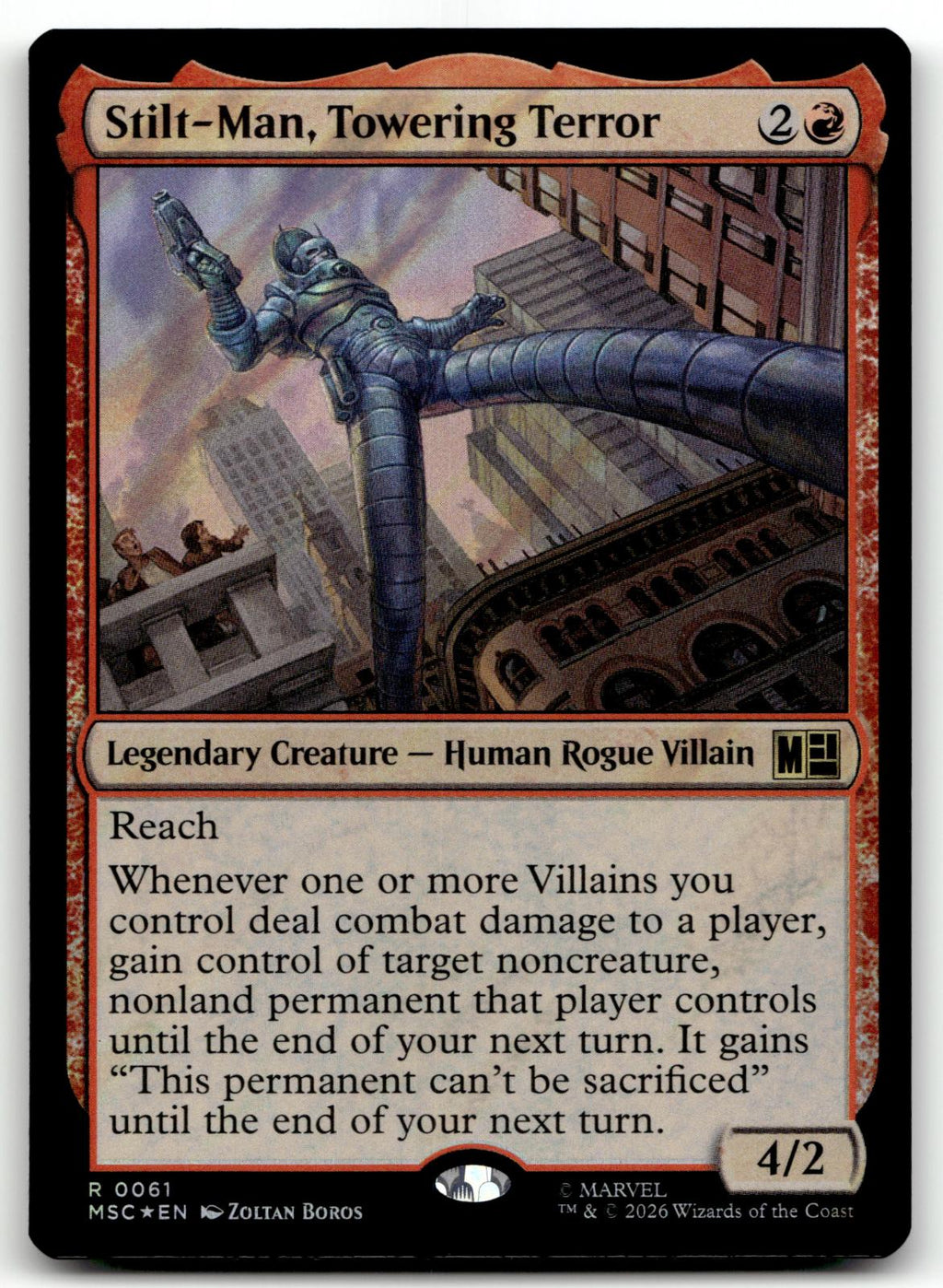 Stilt-Man, Towering Terror 61 Commander: Marvel Super Heroes Magic:The Gathering