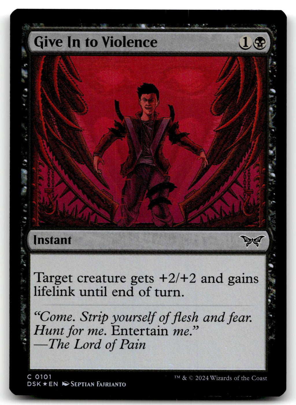 Give In to Violence 101 Duskmourn: House of Horror Magic: The Gathering Foil NM