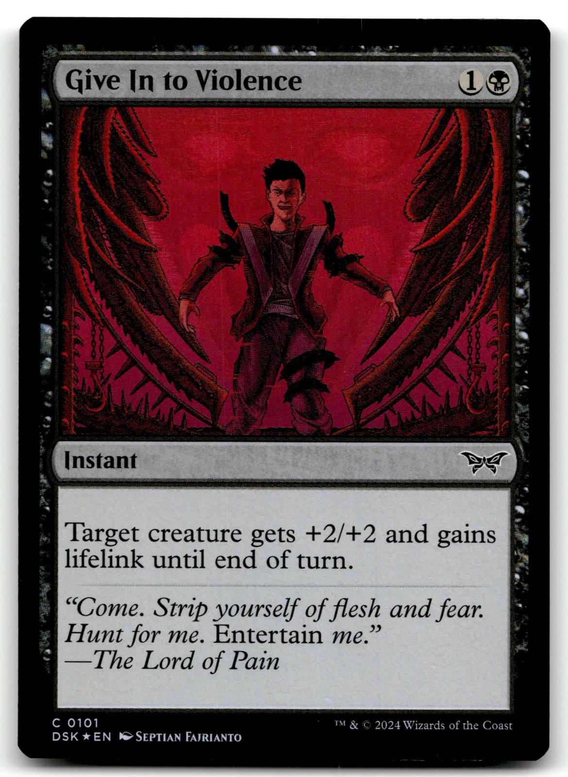 Give In to Violence 101 Duskmourn: House of Horror Magic: The Gathering Foil NM