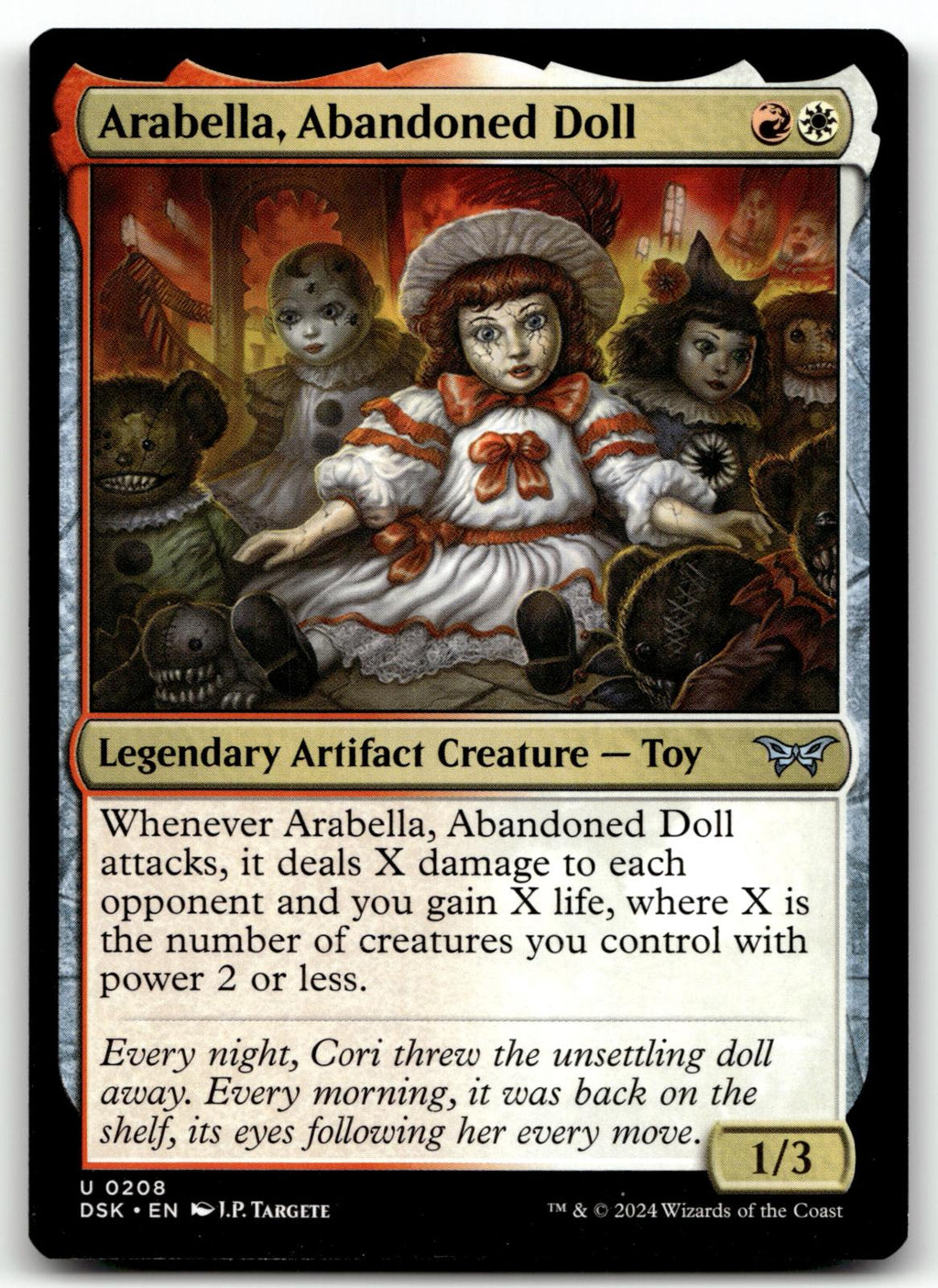Arabella, Abandoned Doll 208 Duskmourn: House of Horror Magic: The Gathering NM