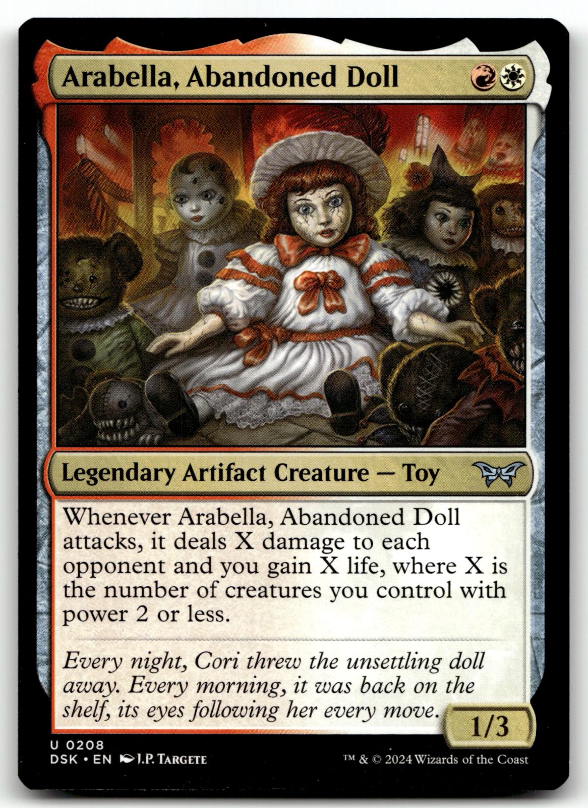 Arabella, Abandoned Doll 208 Duskmourn: House of Horror Magic: The Gathering NM