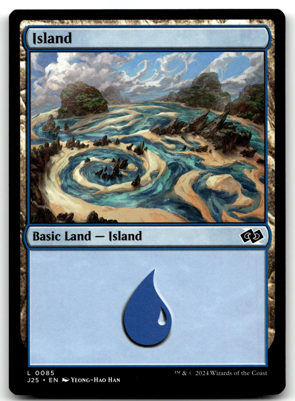 Island (0085) 85 Land Foundations Jumpstart Magic: The Gathering Near Mint