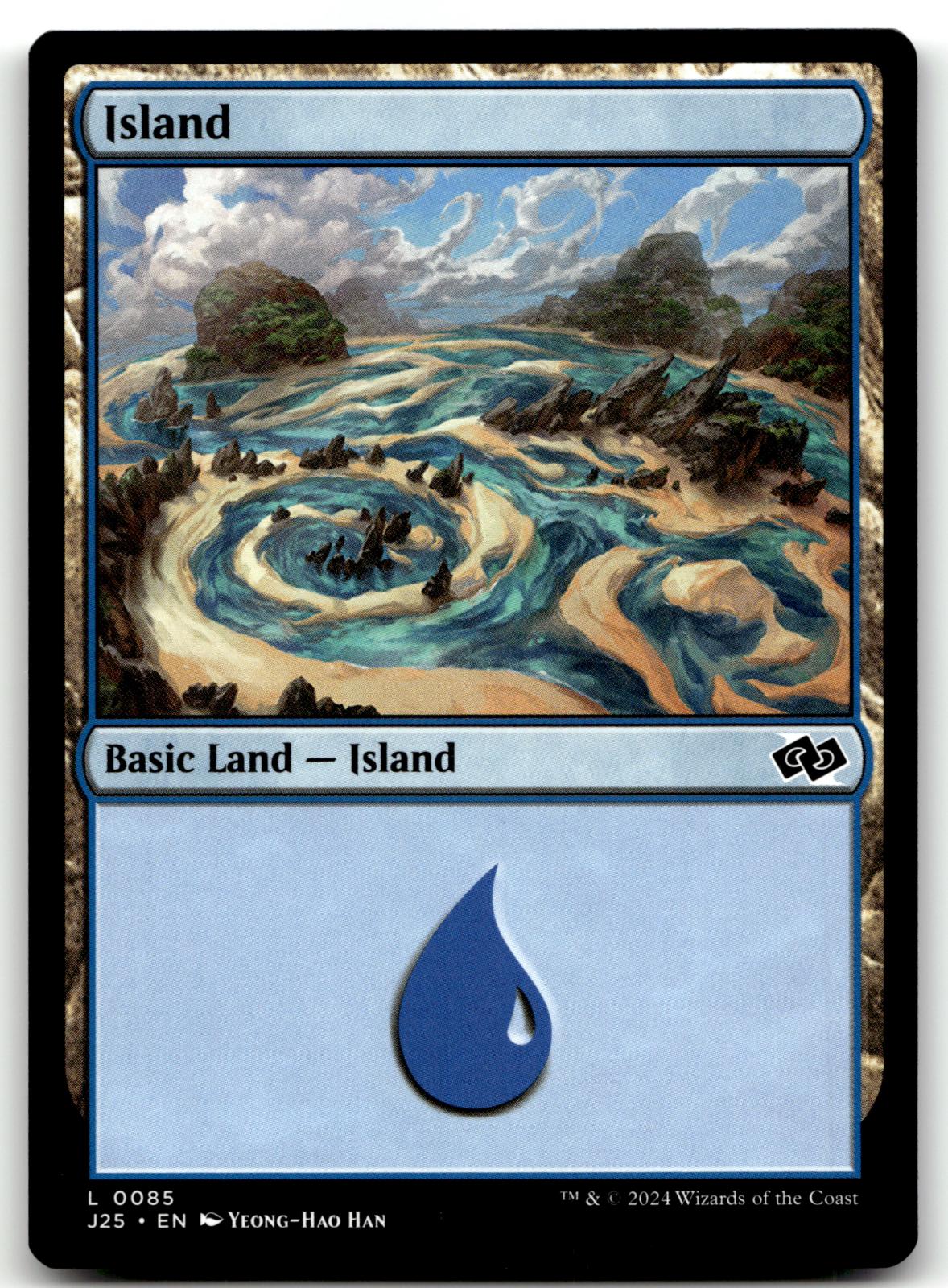 Island (0085) 85 Land Foundations Jumpstart Magic: The Gathering Near Mint