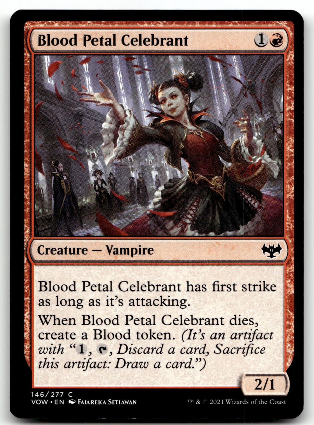 Blood Petal Celebrant 146 Common Innistrad: Crimson Vow Magic: The Gathering NM