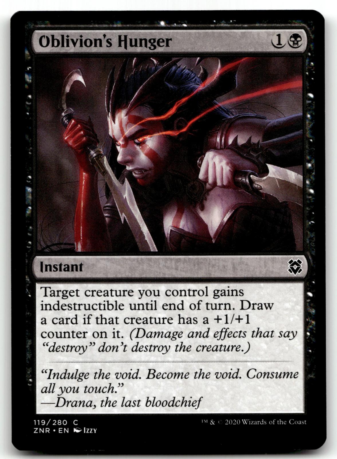 Oblivion's Hunger 119 Common Zendikar Rising Magic: The Gathering Near Mint