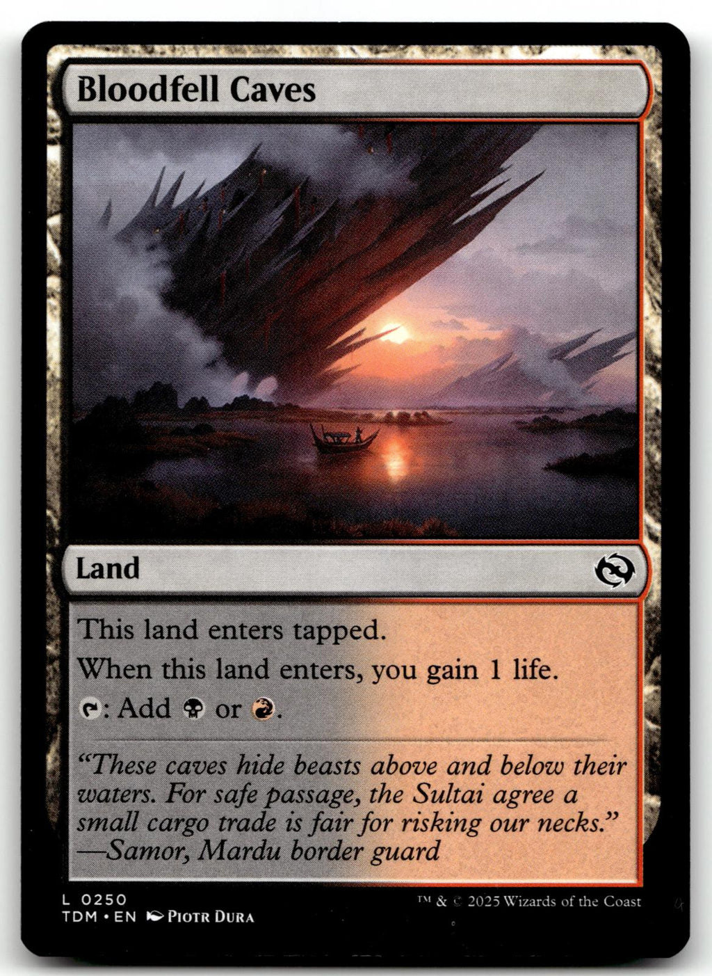 Bloodfell Caves 250 Land Tarkir: Dragonstorm Magic: The Gathering Near Mint