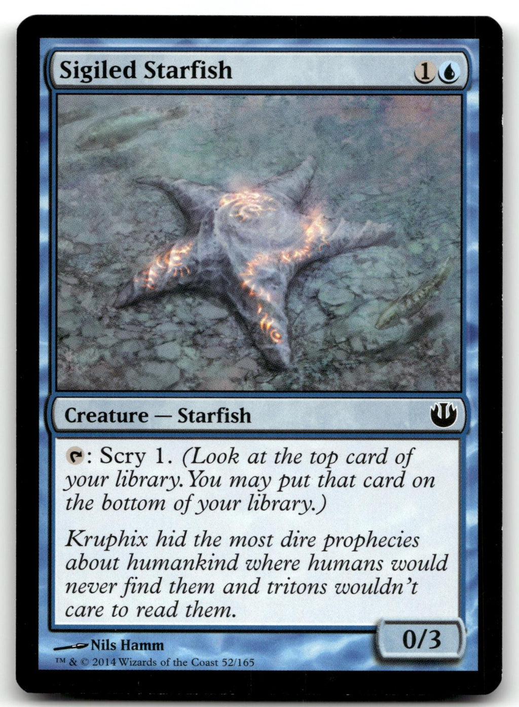 Sigiled Starfish 52 Common Journey Into Nyx Magic: The Gathering Near Mint