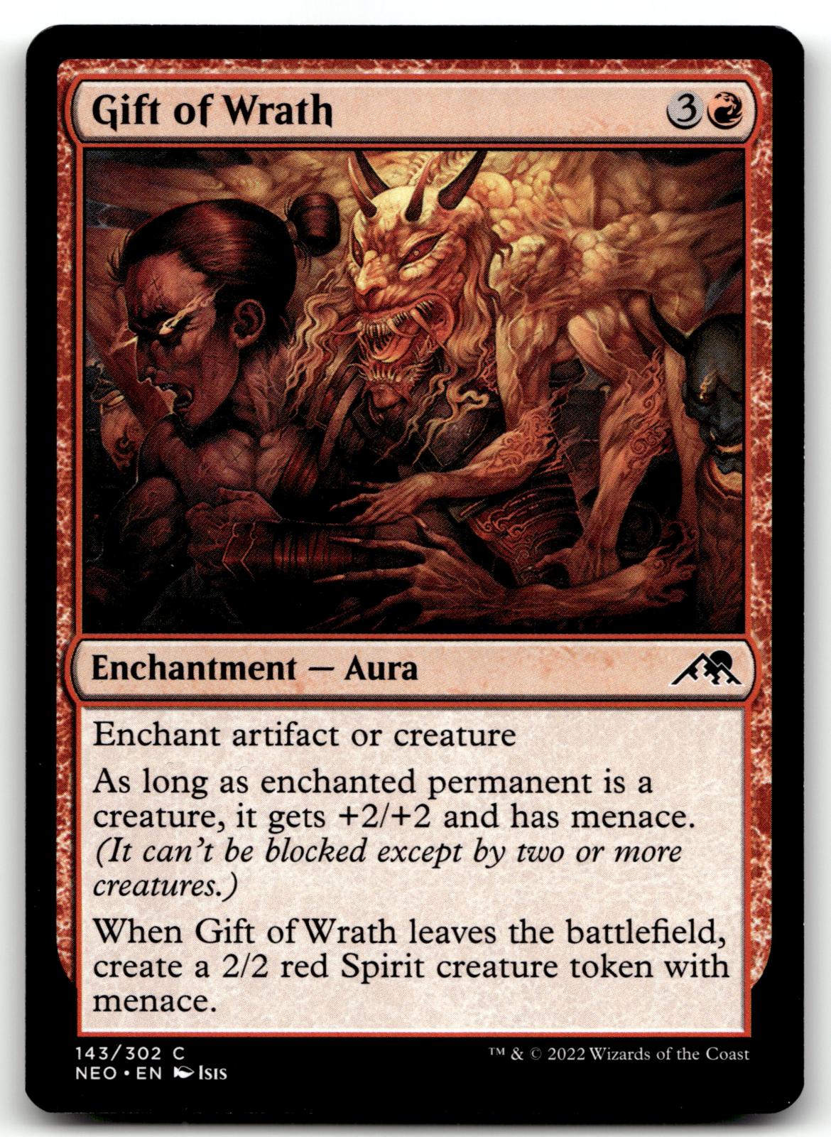 Gift of Wrath 143 Common Kamigawa: Neon Dynasty Magic: The Gathering Near Mint