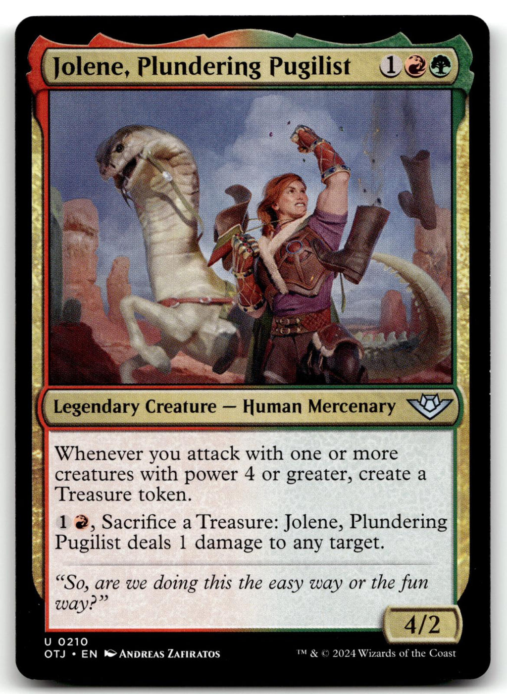 Jolene, Plundering Pugilist 210 Outlaws of Thunder Junction Magic: The Gathering