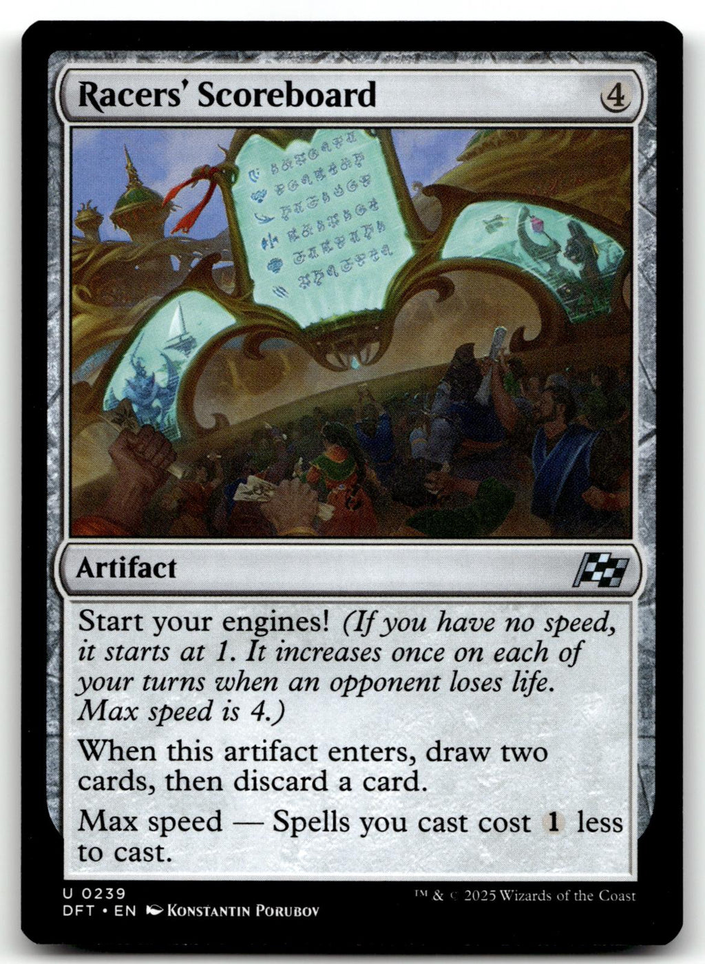 Racers' Scoreboard 239 Uncommon Aetherdrift Magic: The Gathering Near Mint