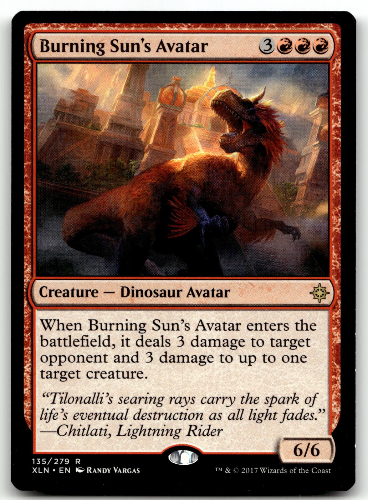 Burning Sun's Avatar 135 Rare Ixalan Magic: The Gathering Near Mint