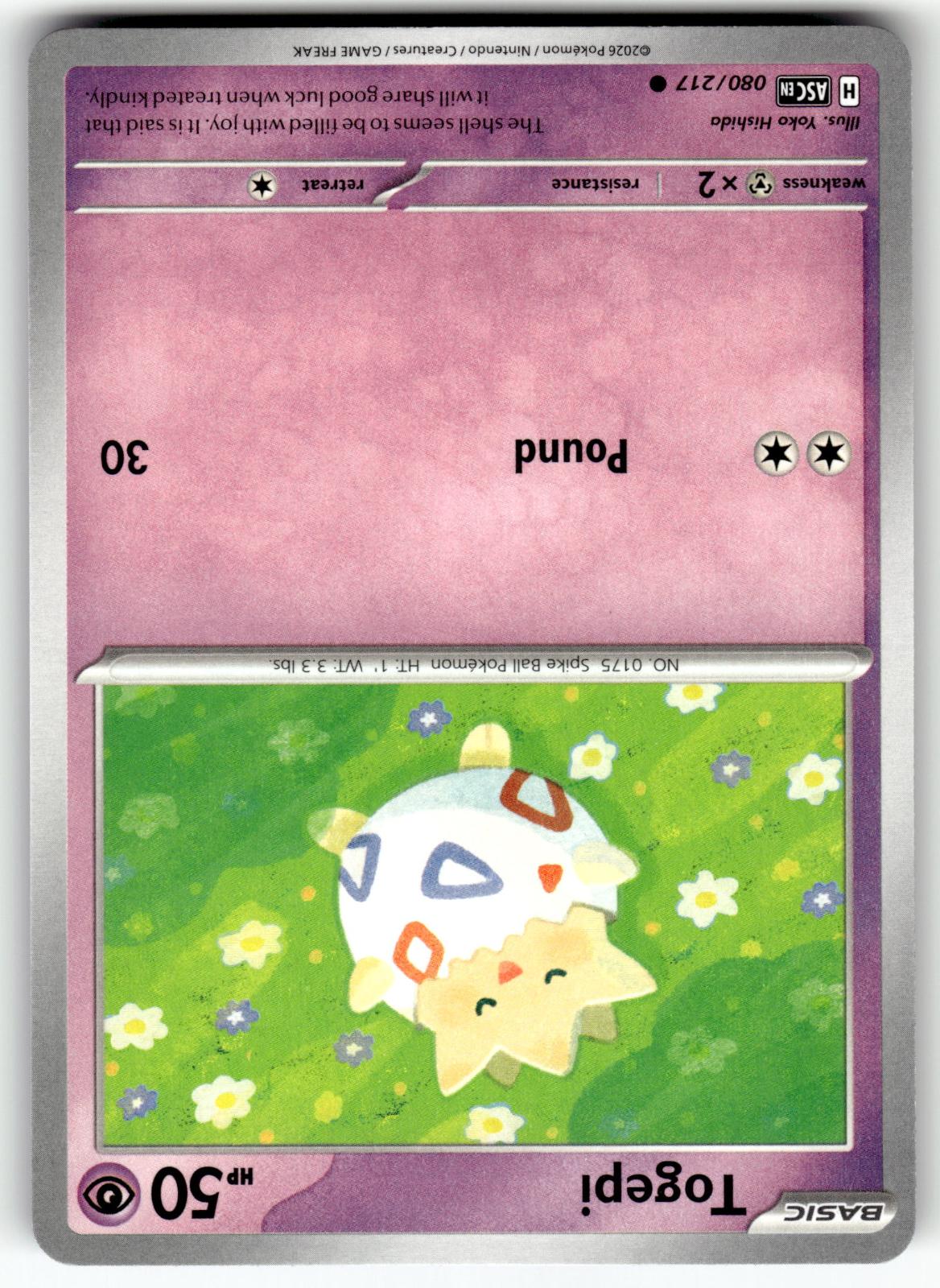 Togepi 080/217 Common Ascended Heroes Pokemon Near Mint