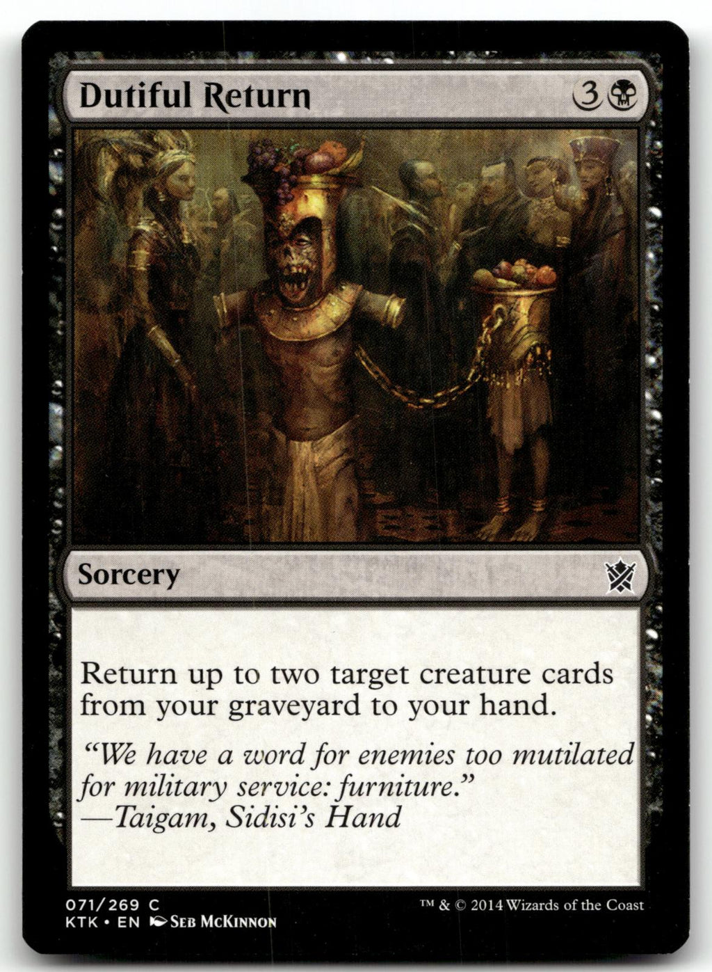 Dutiful Return 71 Common Khans of Tarkir Magic: The Gathering Near Mint
