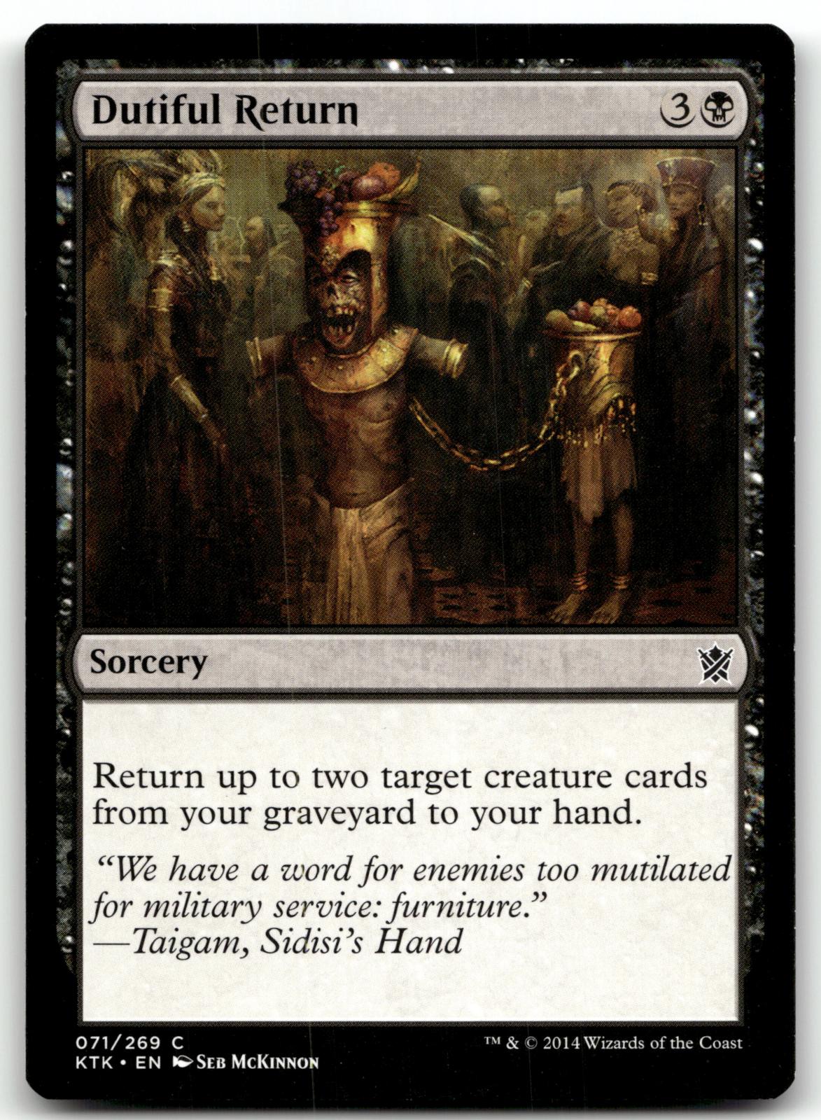 Dutiful Return 71 Common Khans of Tarkir Magic: The Gathering Near Mint