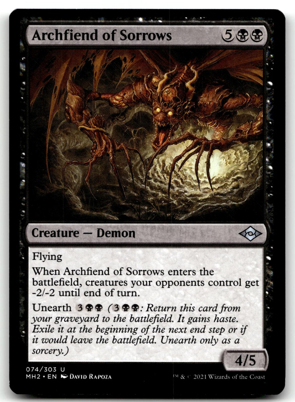 Archfiend of Sorrows 74 Uncommon Modern Horizons 2 Magic: The Gathering NM