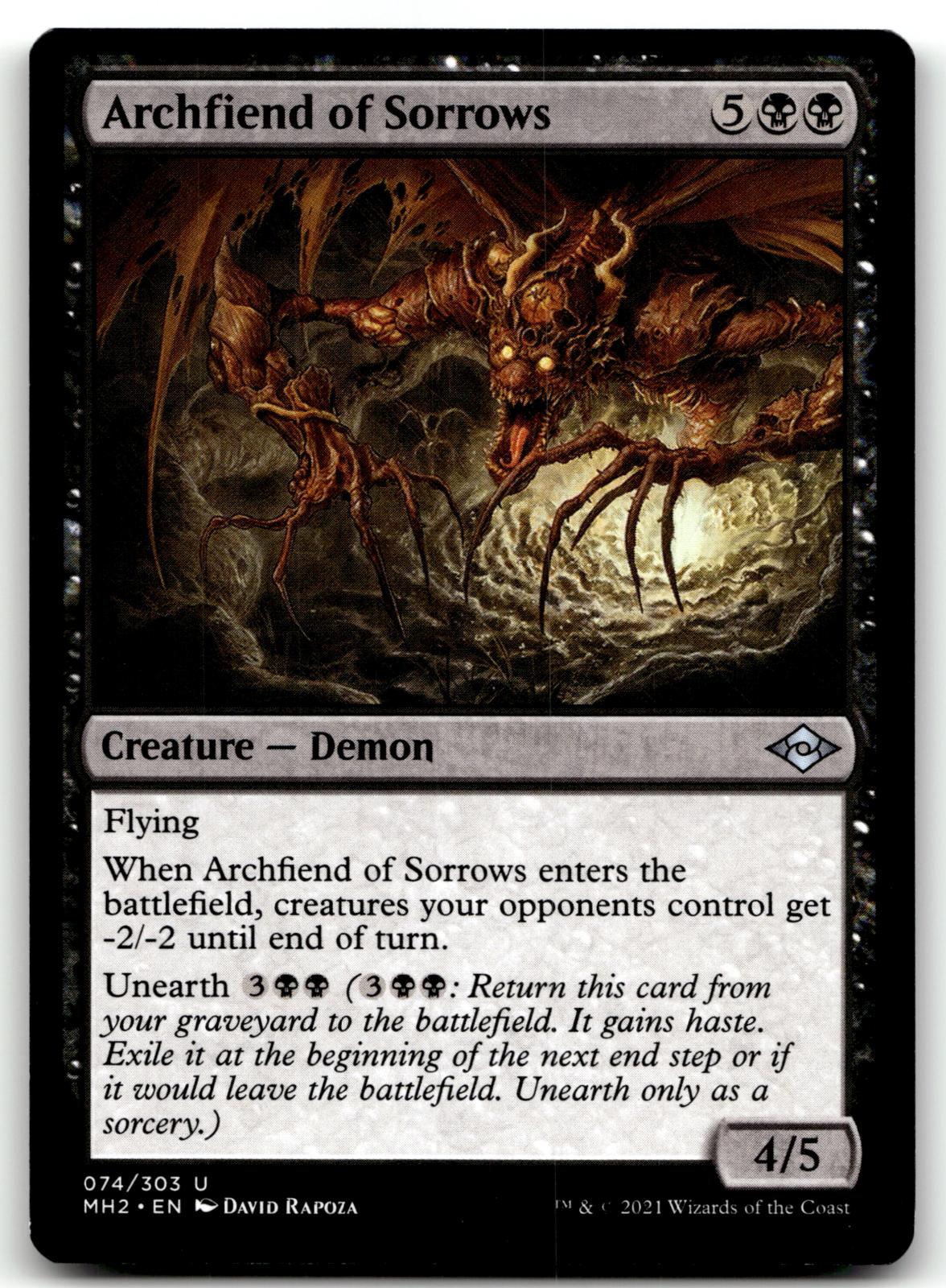 Archfiend of Sorrows 74 Uncommon Modern Horizons 2 Magic: The Gathering NM