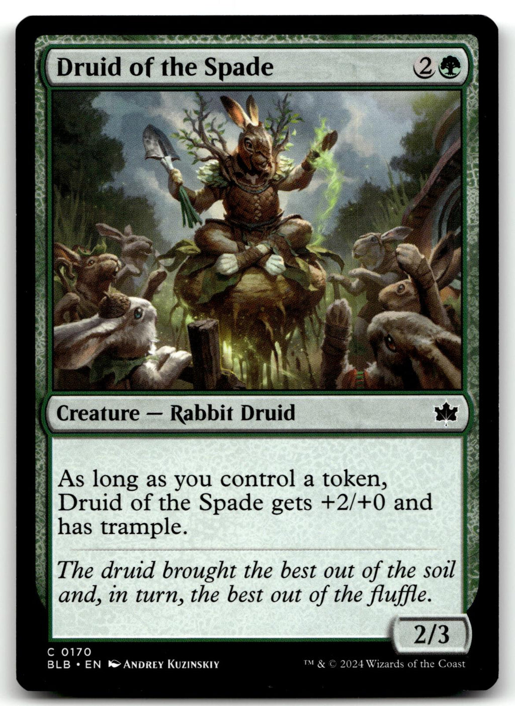 Druid of the Spade 170 Common Bloomburrow Magic: The Gathering Near Mint