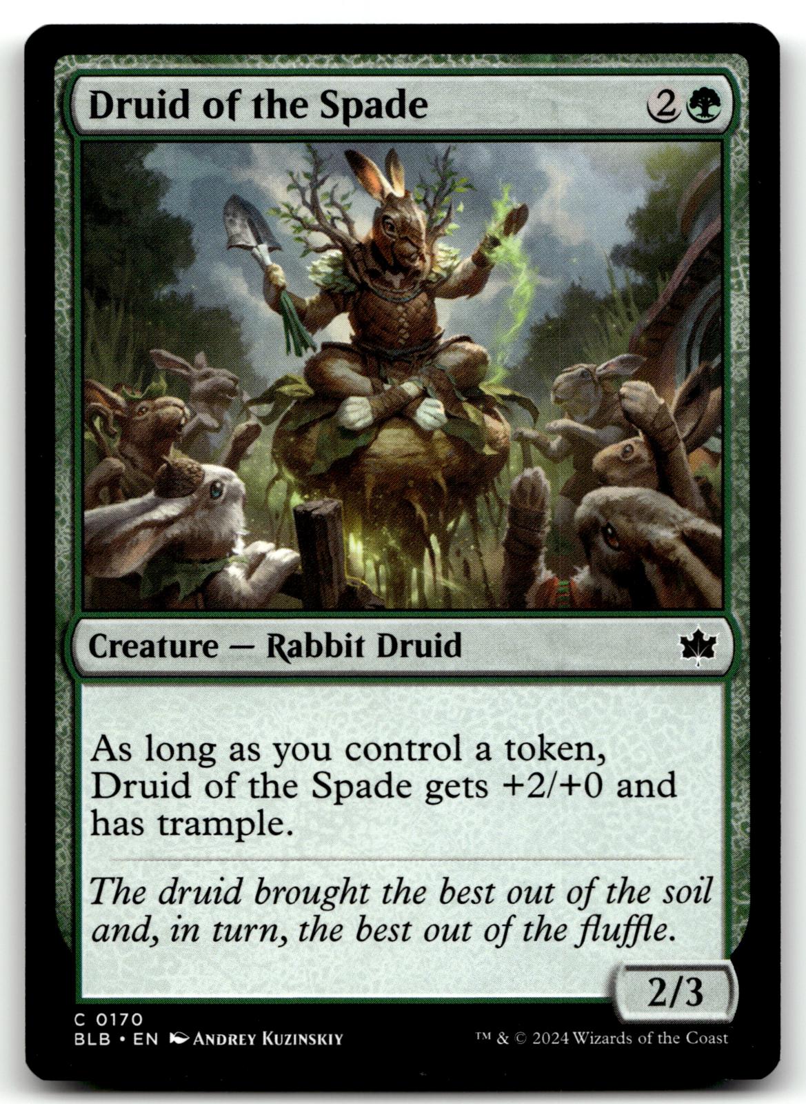Druid of the Spade 170 Common Bloomburrow Magic: The Gathering Near Mint