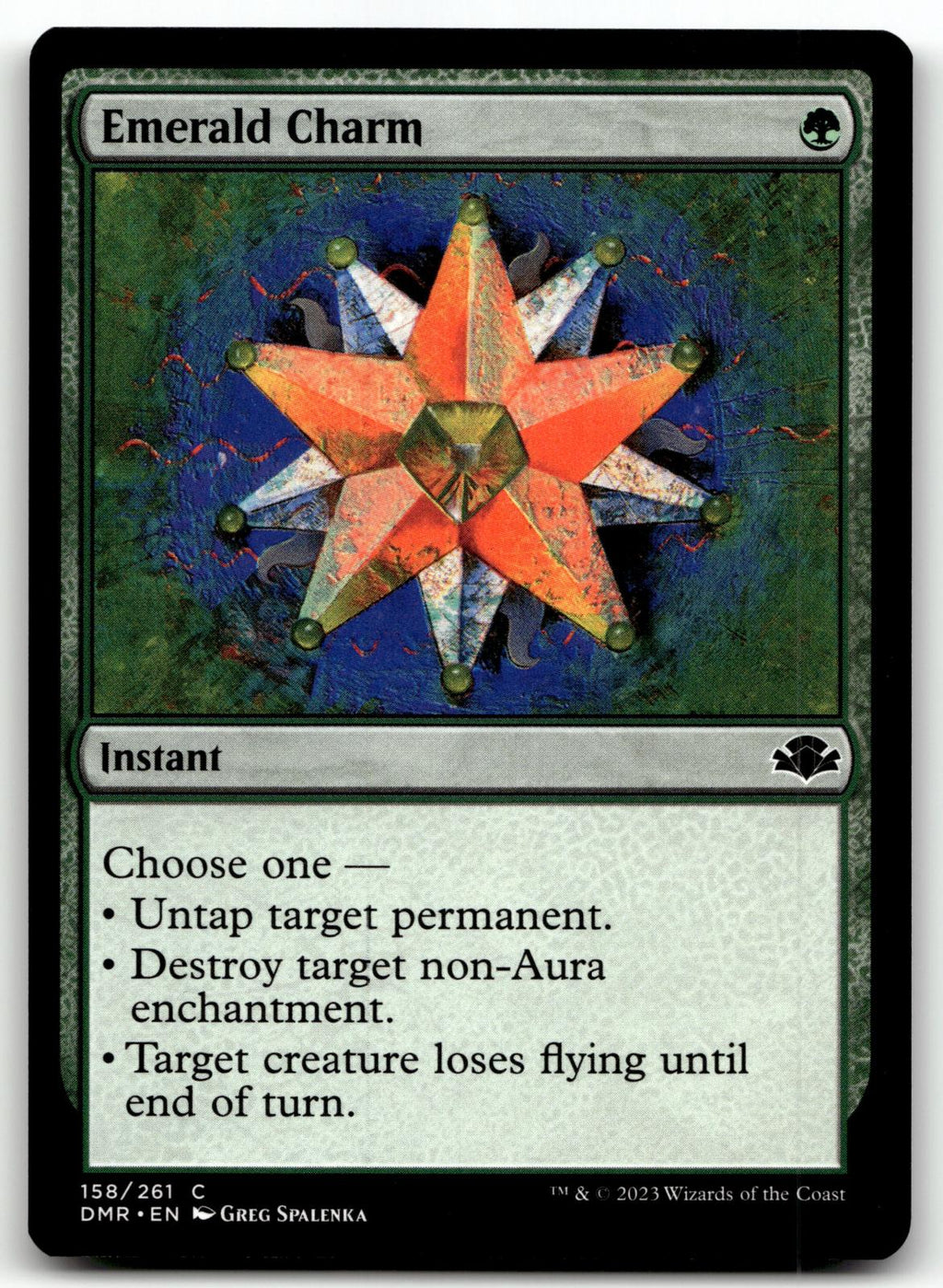 Emerald Charm 158 Common Dominaria Remastered Magic: The Gathering Near Mint