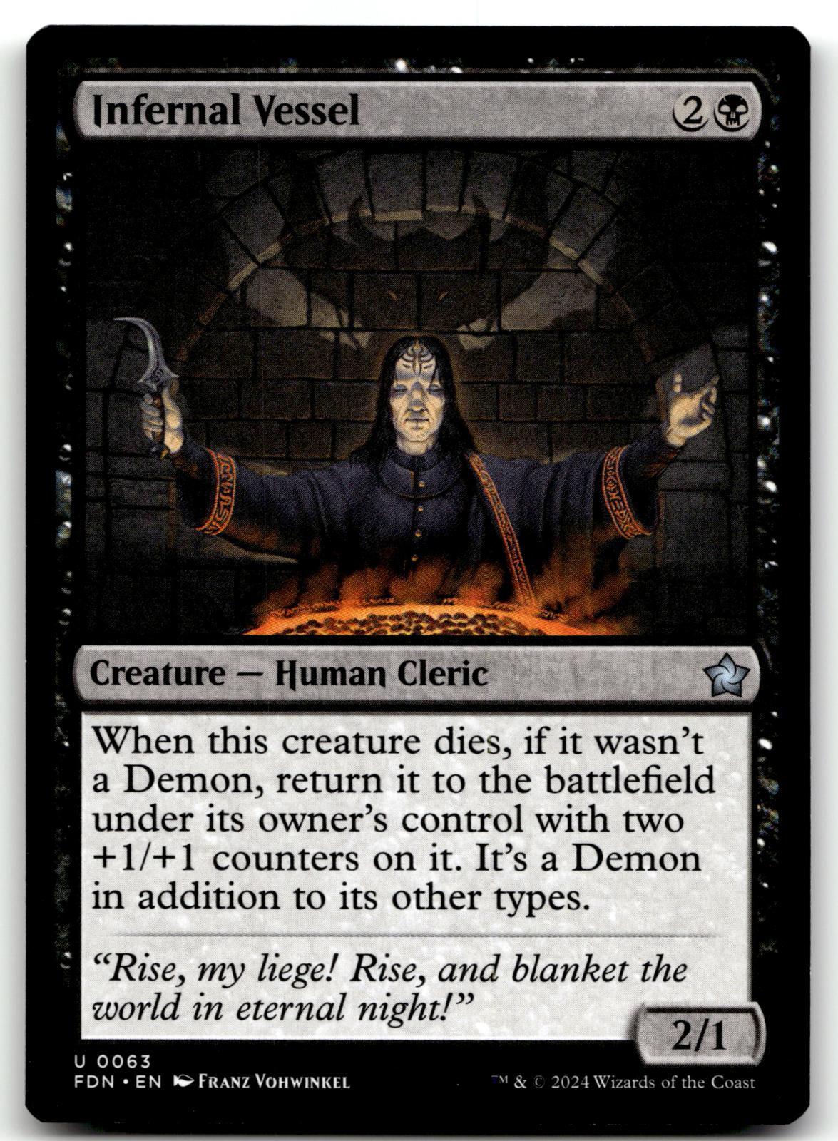Infernal Vessel 63 Uncommon Foundations Magic: The Gathering Near Mint