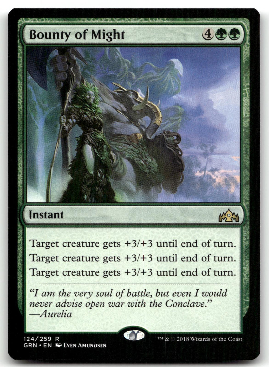 Bounty of Might 124 Rare Guilds of Ravnica Magic: The Gathering Near Mint