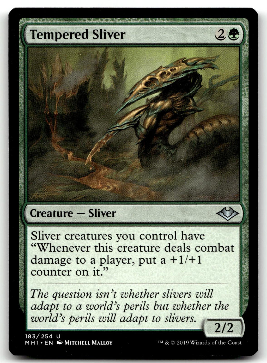 Tempered Sliver 183 Uncommon Modern Horizons Magic: The Gathering Near Mint