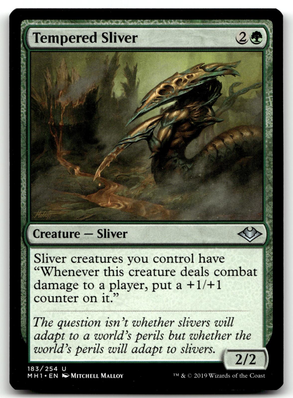 Tempered Sliver 183 Uncommon Modern Horizons Magic: The Gathering Near Mint