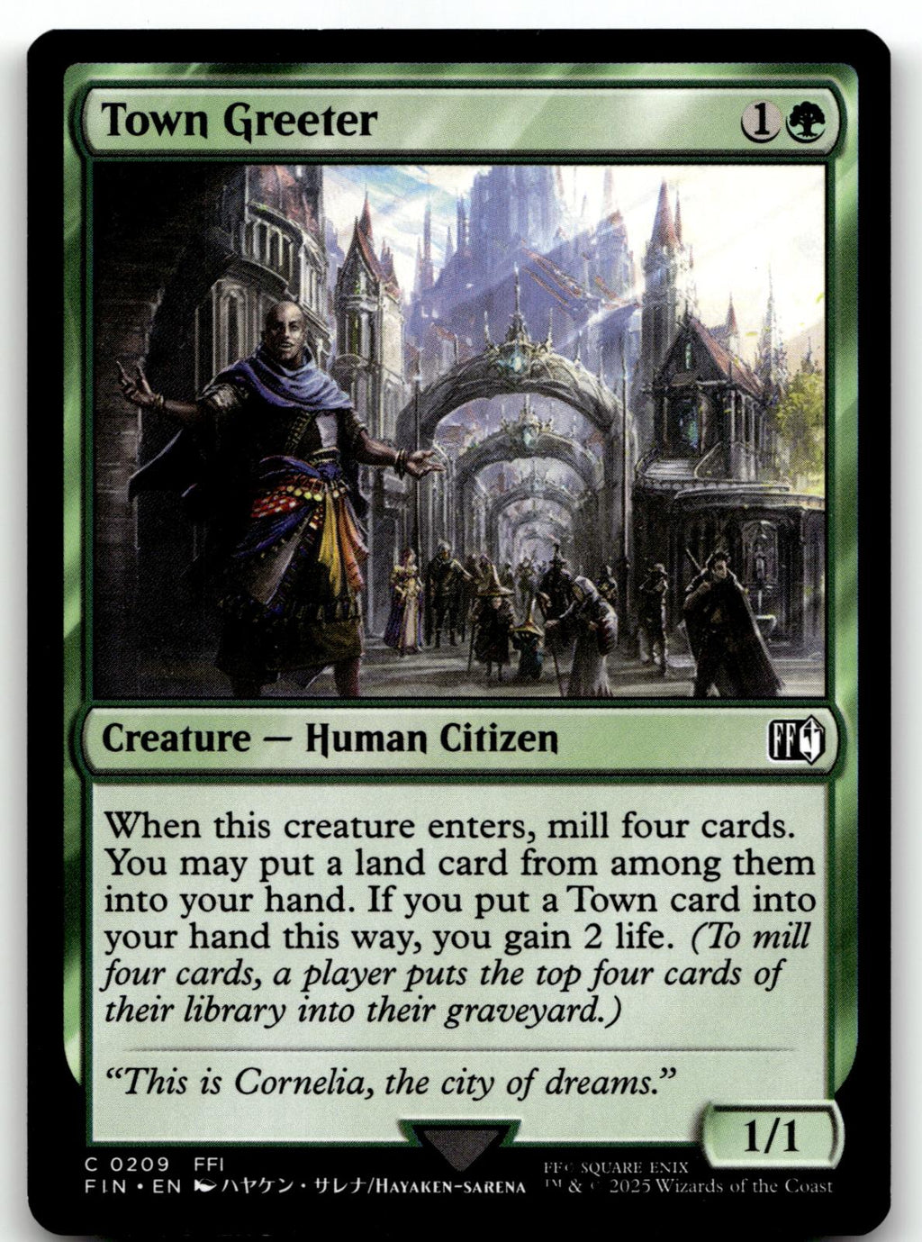 Town Greeter 209 Common FINAL FANTASY Magic: The Gathering Near Mint