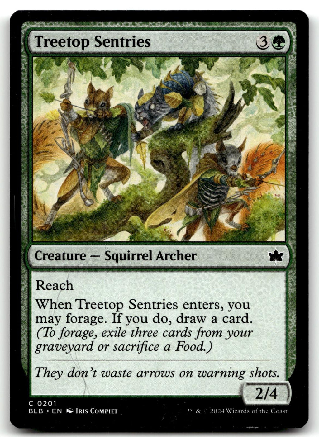 Treetop Sentries 201 Common Bloomburrow Magic: The Gathering Near Mint