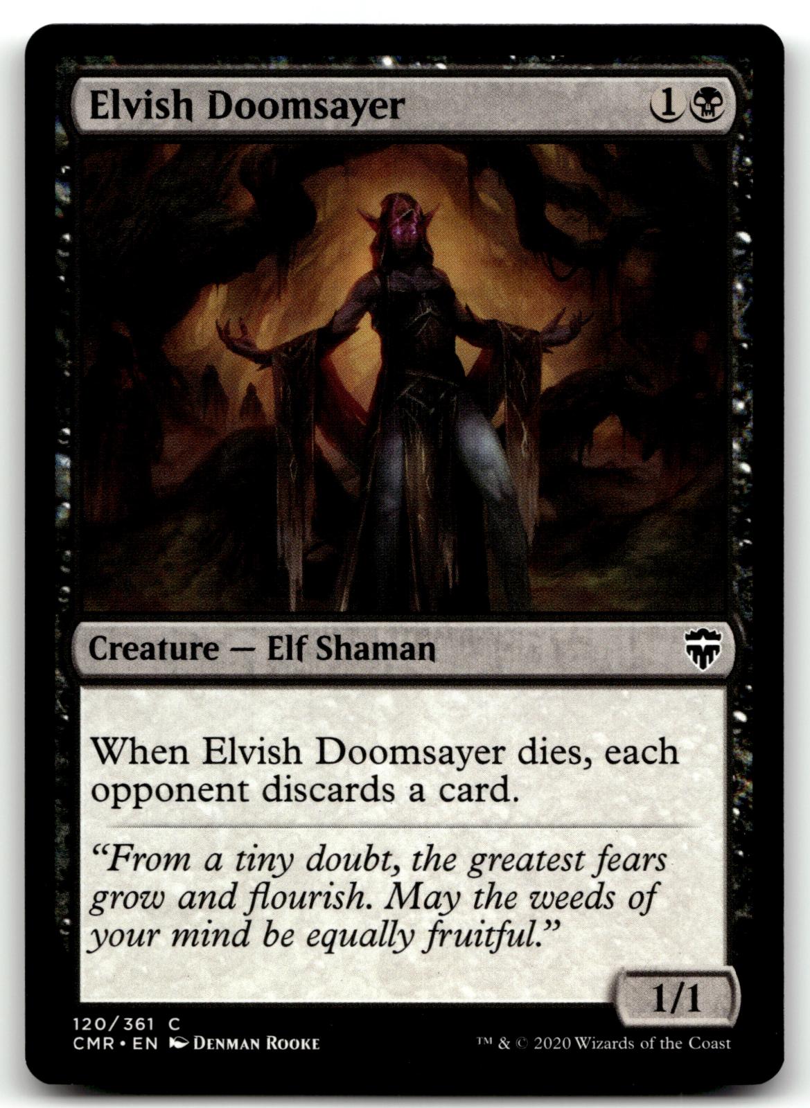 Elvish Doomsayer 120 Common Commander Legends Magic: The Gathering Near Mint