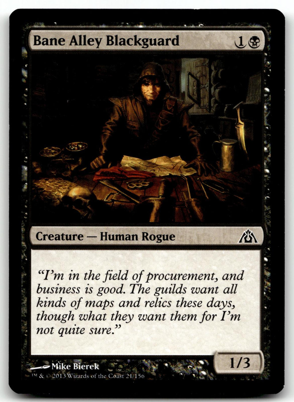 Bane Alley Blackguard 21 Common Dragon's Maze Magic: The Gathering Near Mint