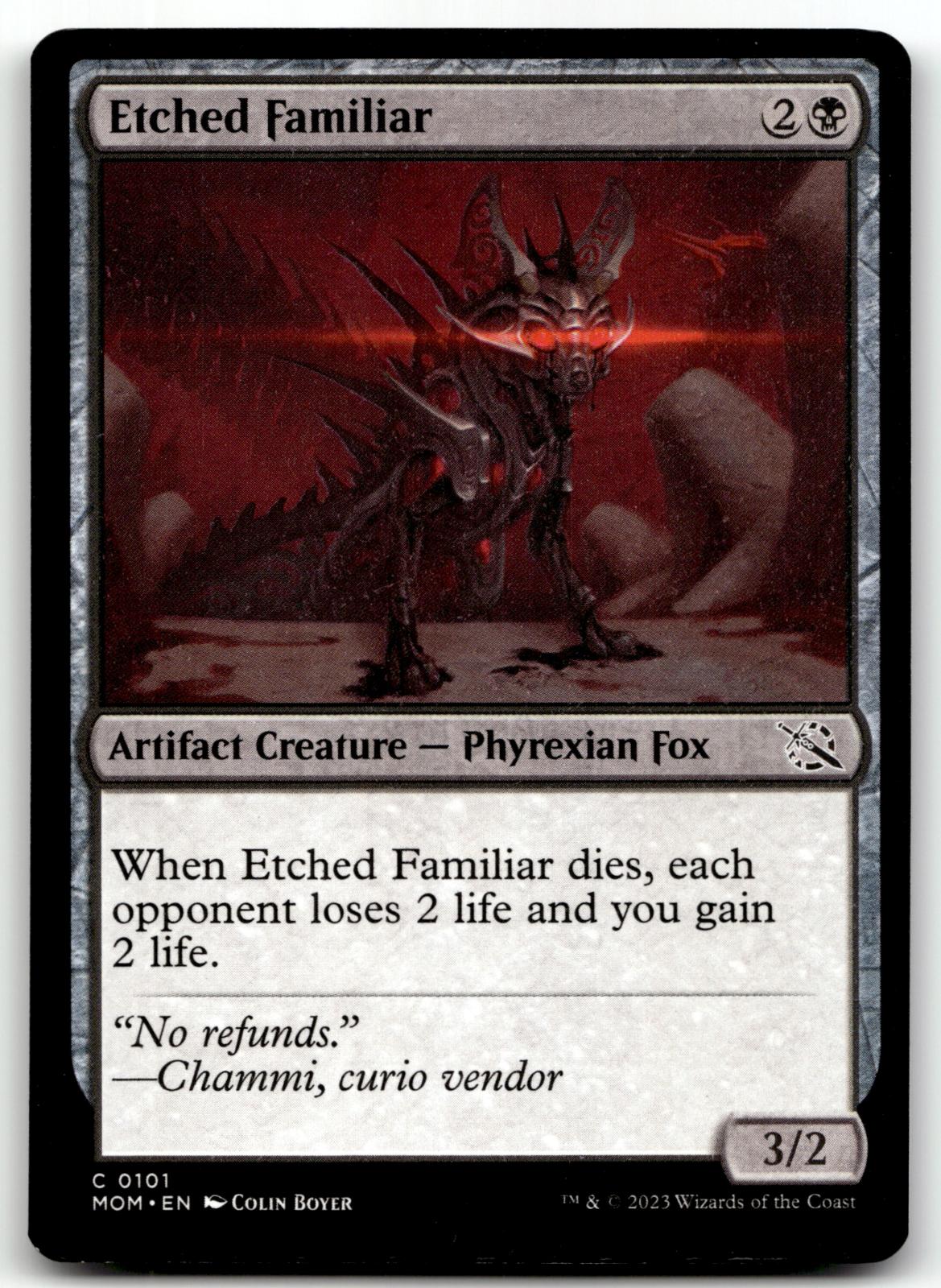 Etched Familiar 101 Common March of the Machine Magic: The Gathering Near Mint