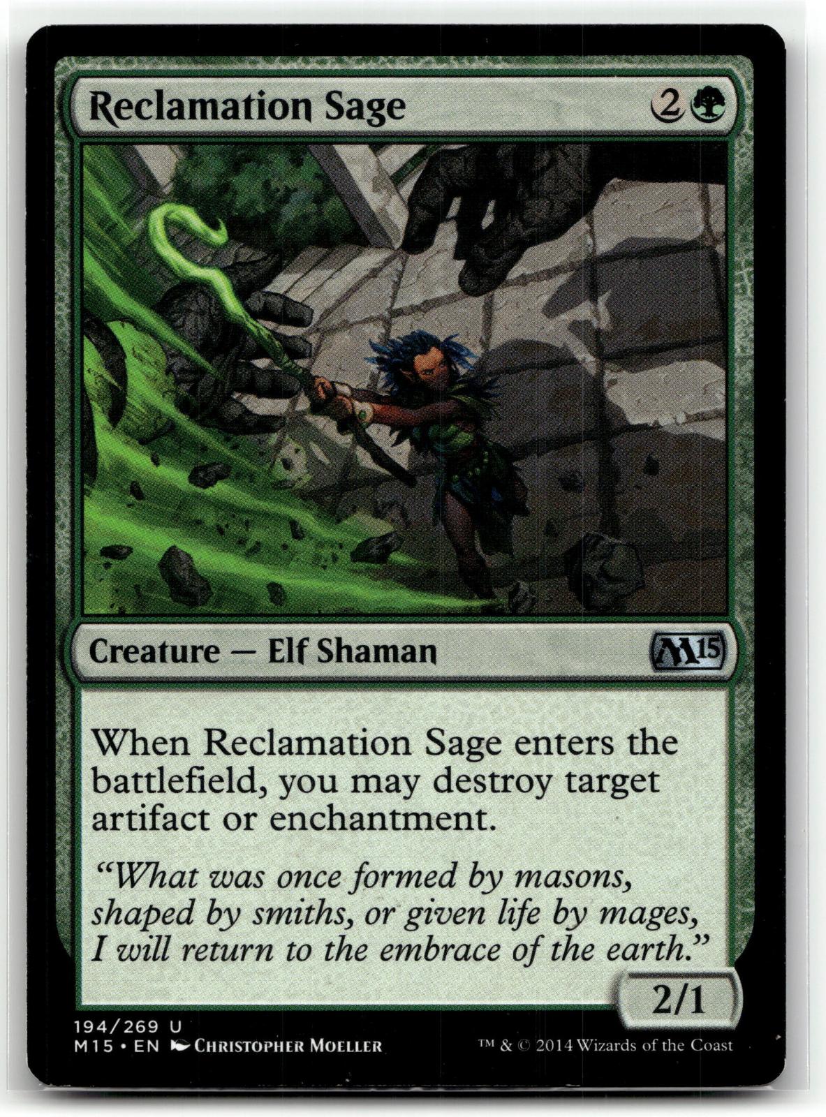 Reclamation Sage 194 Uncommon Magic 2015 (M15) Magic: The Gathering Near Mint