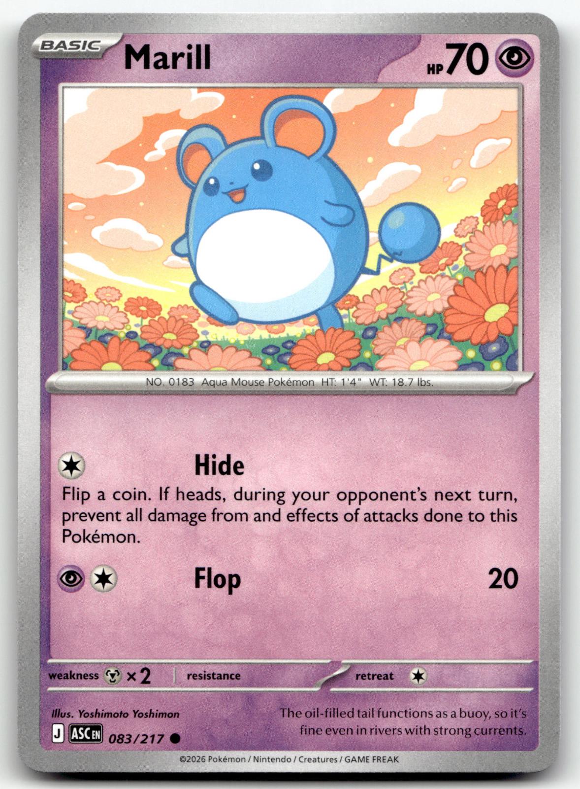 Marill 083/217 Common Ascended Heroes Pokemon Near Mint