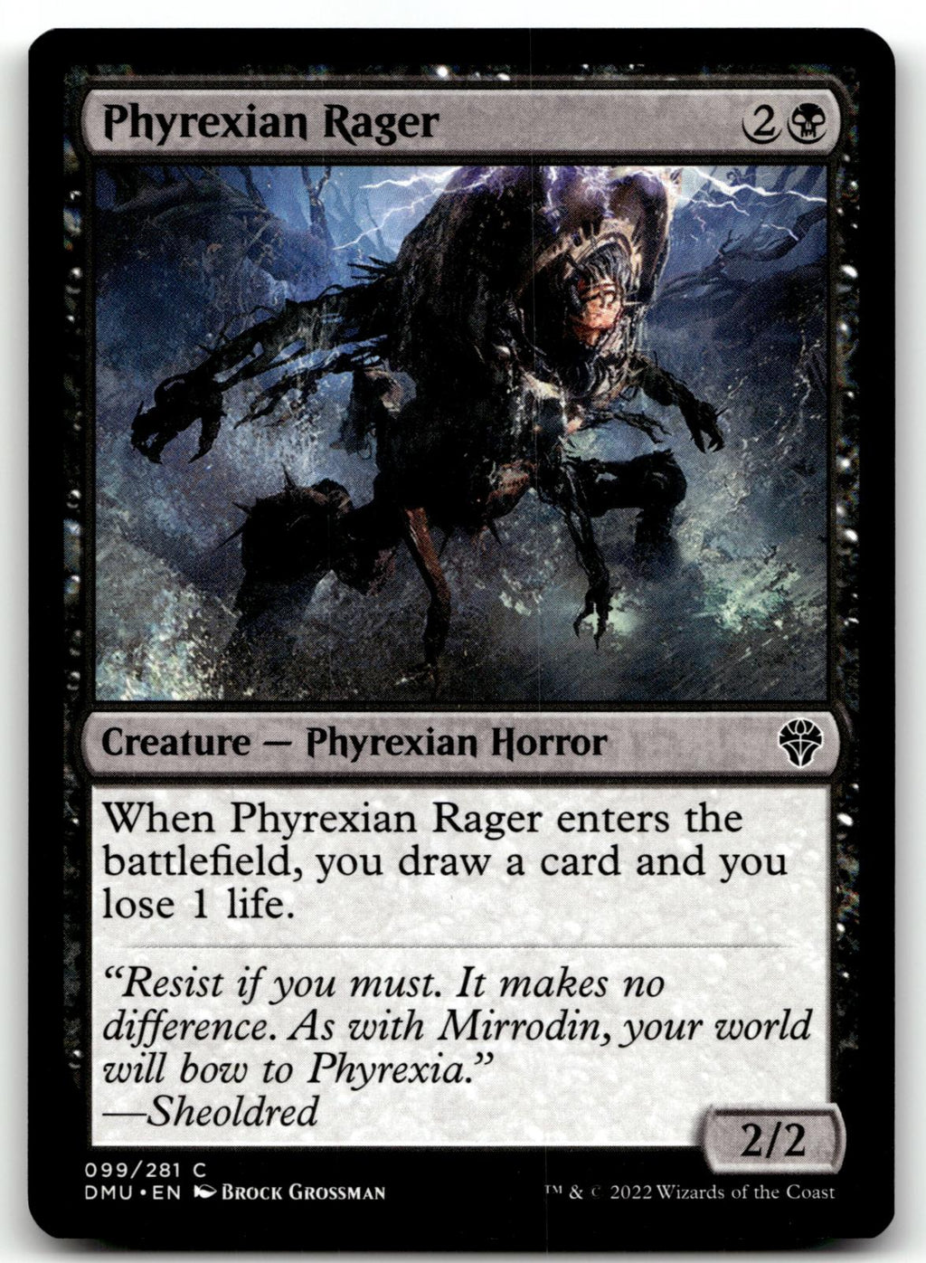 Phyrexian Rager 99 Common Dominaria United Magic: The Gathering Near Mint
