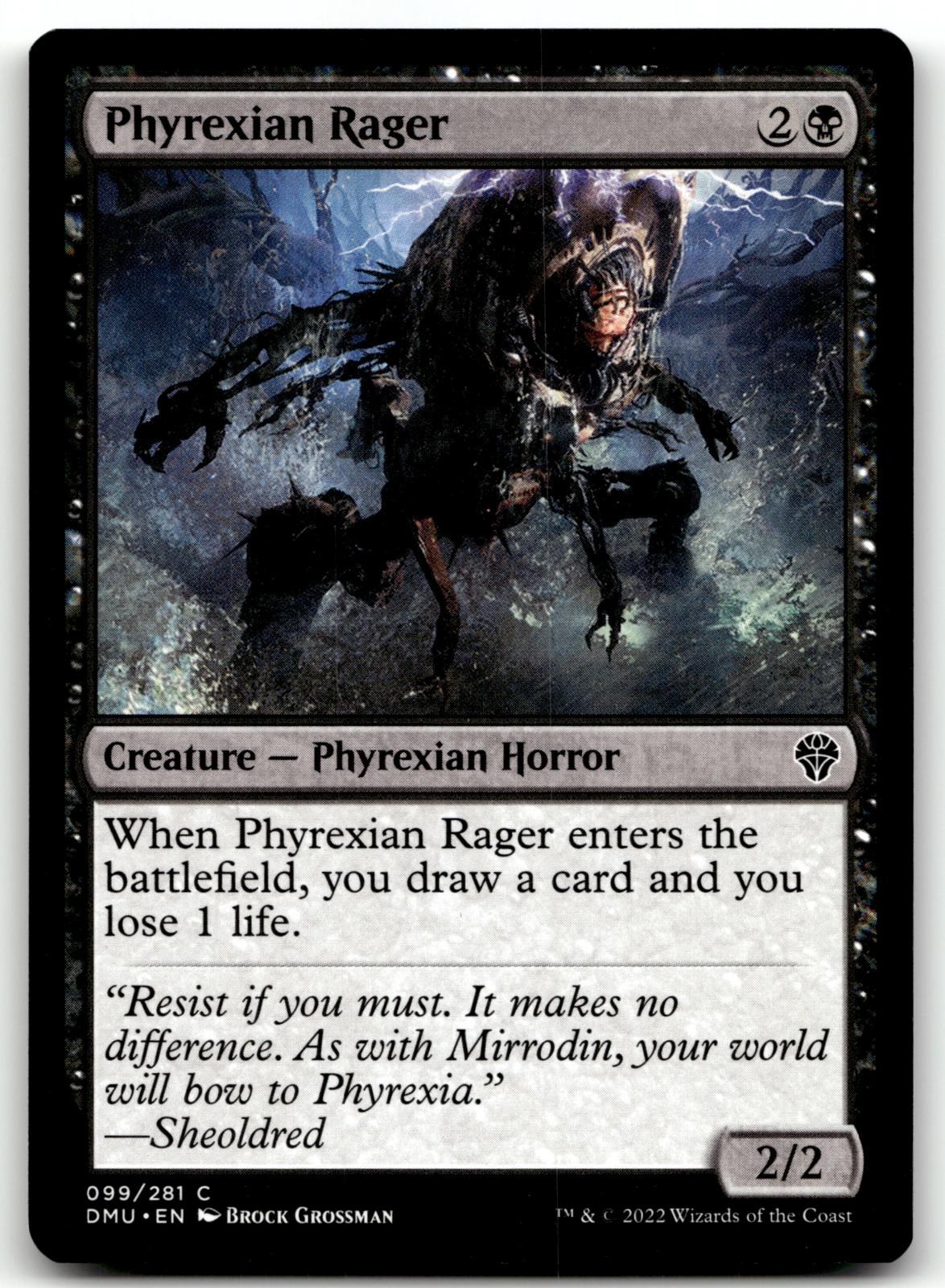 Phyrexian Rager 99 Common Dominaria United Magic: The Gathering Near Mint