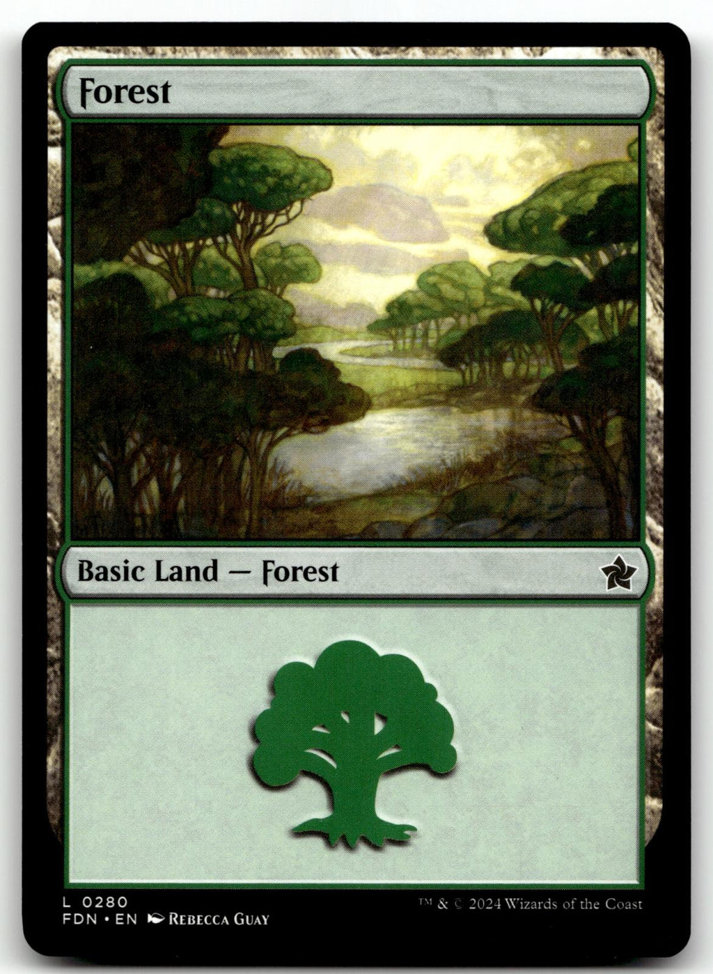 Forest (0280) 280 Land Foundations Magic: The Gathering Near Mint