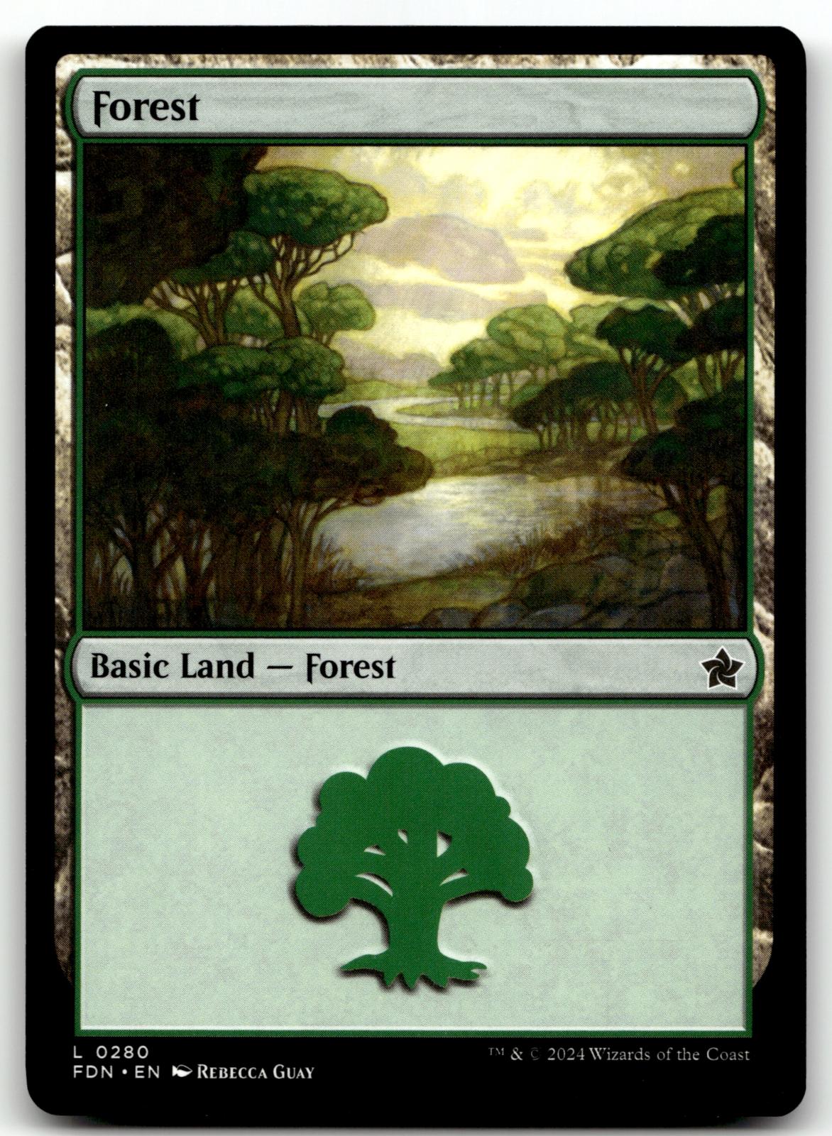 Forest (0280) 280 Land Foundations Magic: The Gathering Near Mint