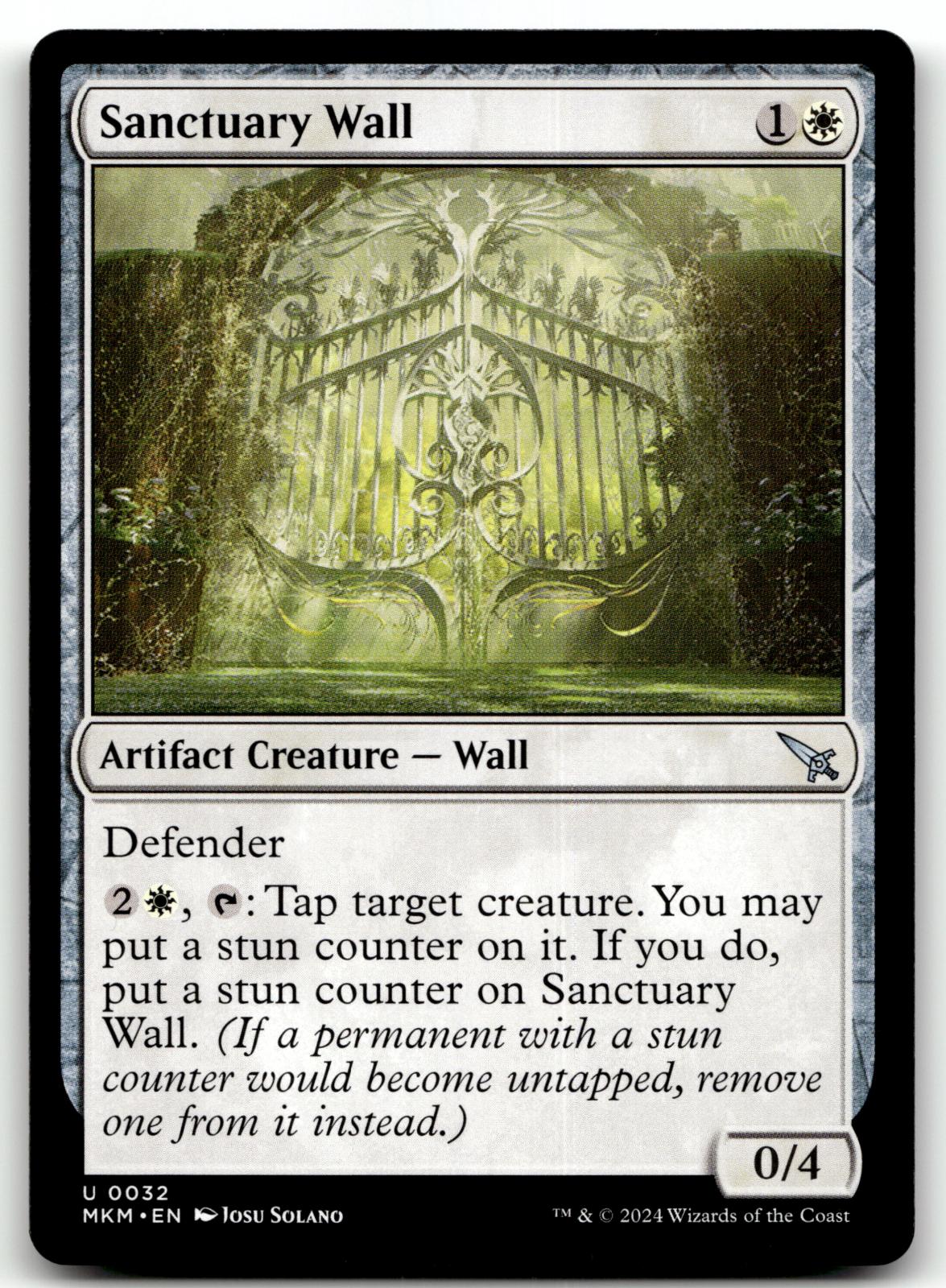 Sanctuary Wall 32 Uncommon Murders at Karlov Manor Magic: The Gathering NM